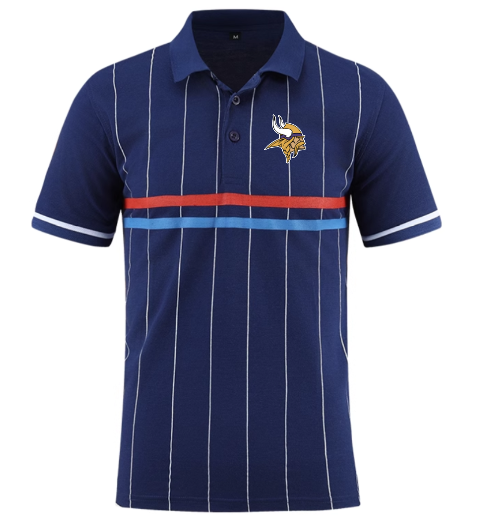 Minnesota Vikings blue Men 2025 NFL polo T shirt